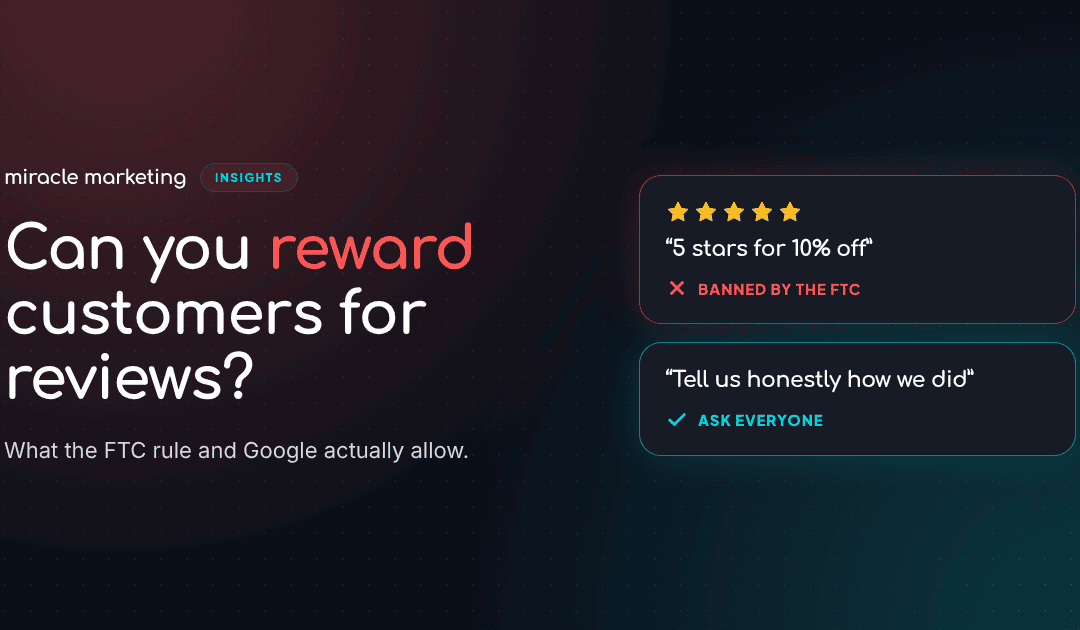 Can You Reward Customers for Reviews? What the FTC Rule Allows?