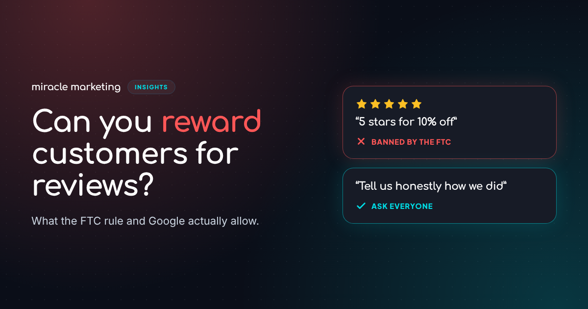 Can You Reward Customers for Reviews? What the FTC Rule Allows?